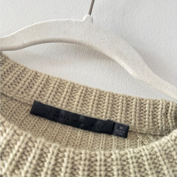 JENNI KAYNE Fisherman Cashmere Sweater in Sage M - Picture 4 of 6